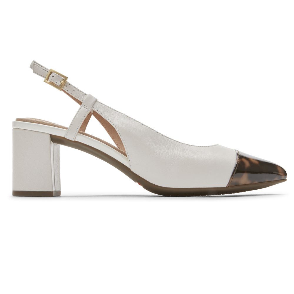 Rockport Canada Total Motion Salima Posted Slingback - Womens Pumps Cream (IXC458679)